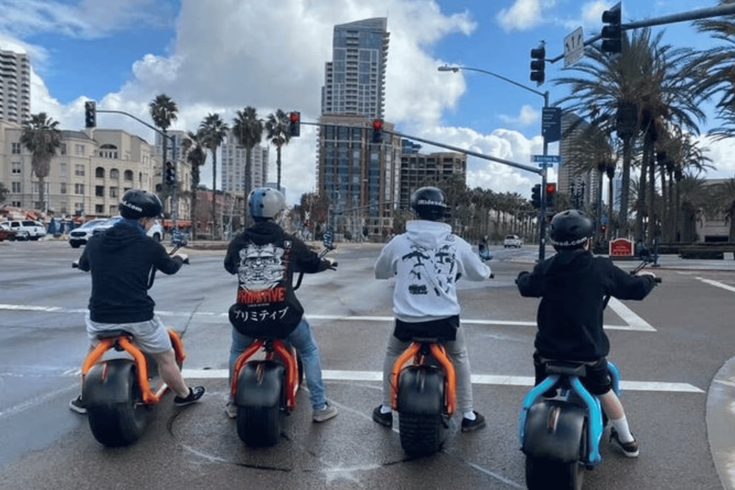 ラスベガスしゃべるeスクーターで行くフリーモント・ストリートとダウンタウン