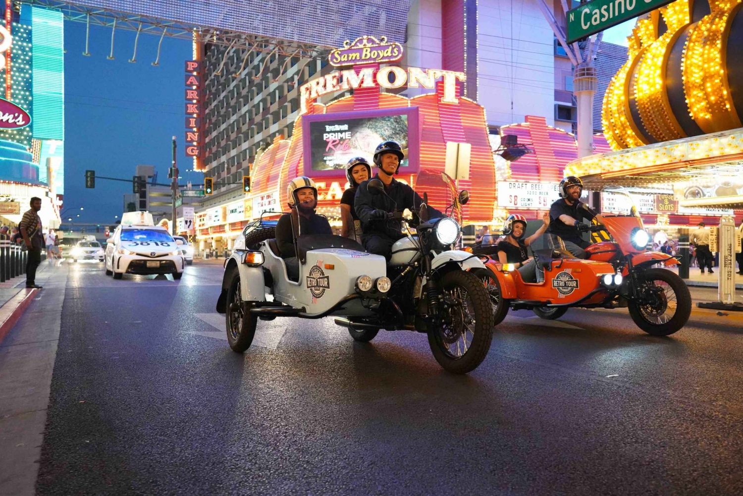 Las Vegas: Recorrido nocturno en sidecar por la deslumbrante vida nocturna