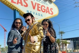 Las Vegas: Goldene Elvis-Gelübdeerneuerung oder Hochzeit am Welcome Sign