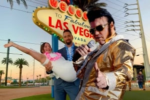 Las Vegas: Goldene Elvis-Gelübdeerneuerung oder Hochzeit am Welcome Sign