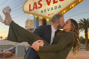 Las Vegas: Goldene Elvis-Gelübdeerneuerung oder Hochzeit am Welcome Sign