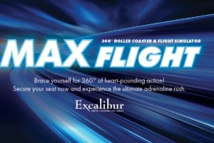 Las Vegas: simulador de vuelo Max Flight y montaña rusa de 360°