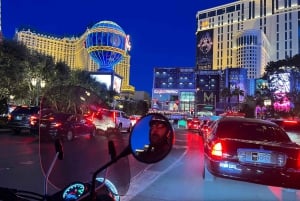 ラスベガス：夜のラスベガス ストリップのサイドカー ツアー