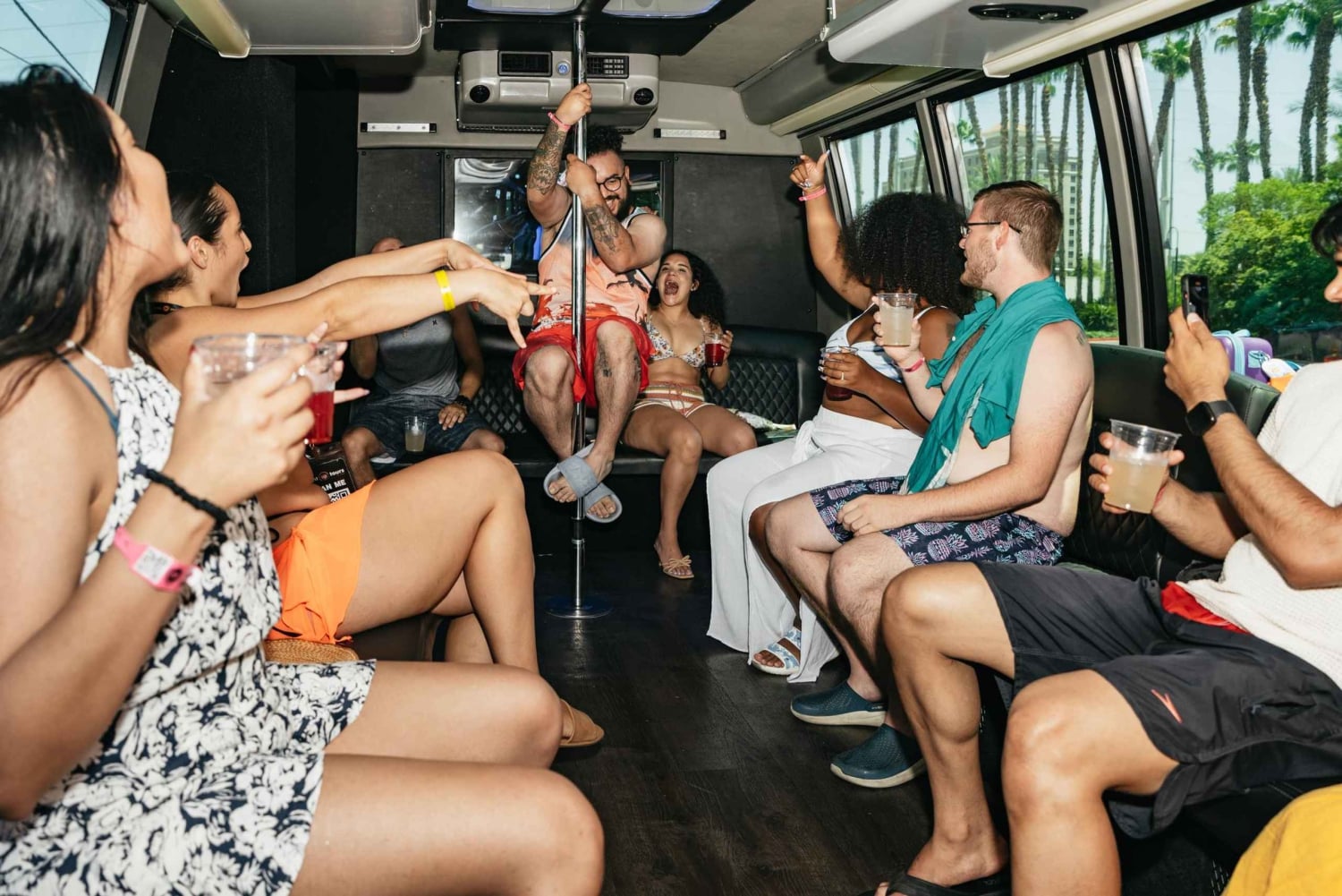 Las Vegas Strip: 3-Stop Pool Party Crawl mit Party Bus