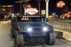 Tour panoramico della Strip di Las Vegas in Hummer militare a tettuccio aperto