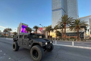 Visite touristique du Strip de Las Vegas en Hummer militaire sans porte