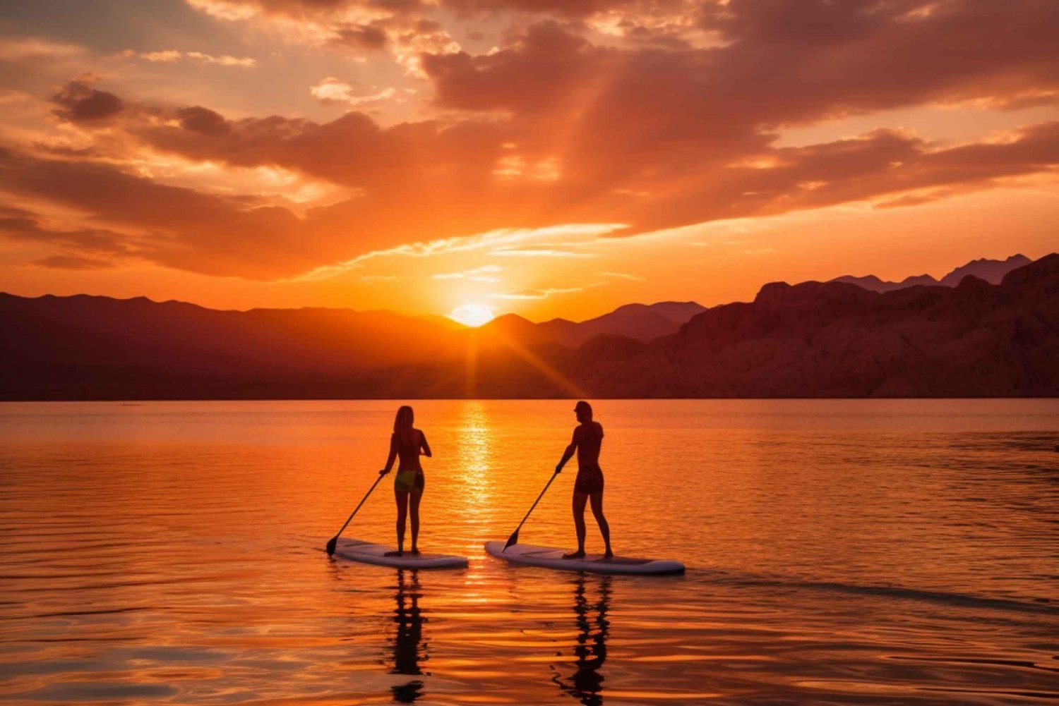Las Vegas: Sunset Paddleboarding at Lake Mead