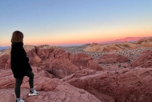 Las Vegas : Visite de la vallée de feu au coucher du soleil avec transferts à l'hôtel