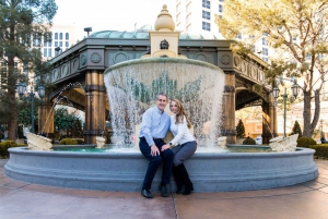 Fotografering vid Las Vegas Strip och Bellagios fontäner