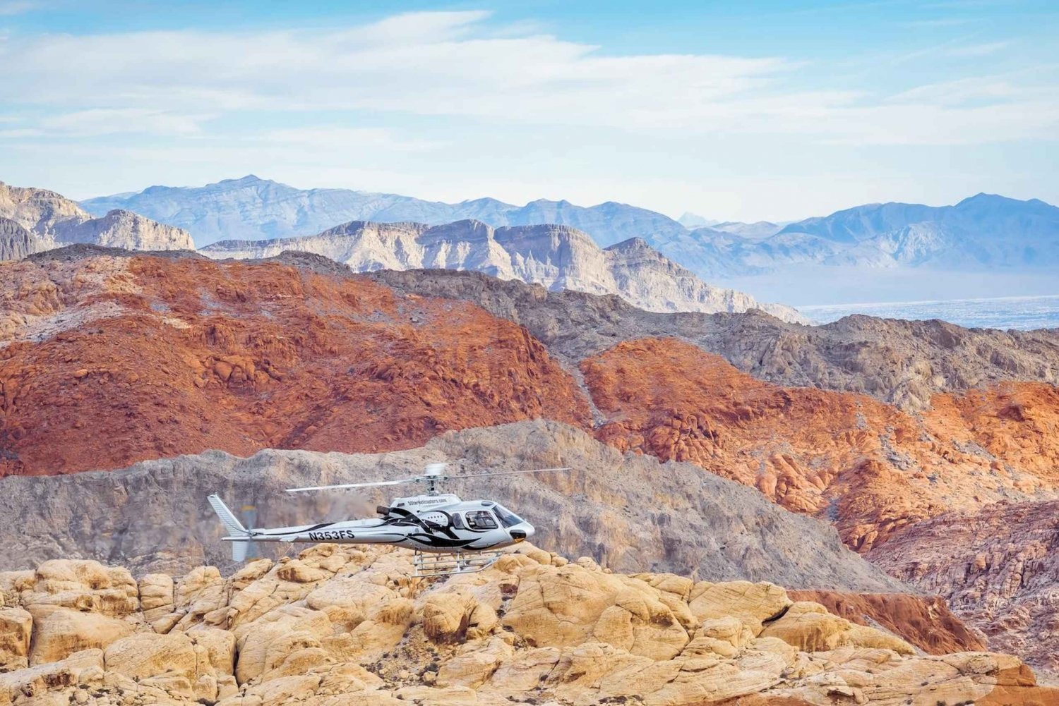 Las Vegas: Excursión en helicóptero por Red Rock Canyon y Vegas Strip