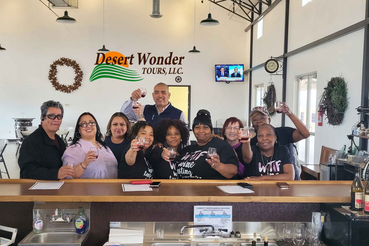 Naturskjønn ørkenvin, destilleriprovsmakinger/bryggeri/RT66 og lunsj