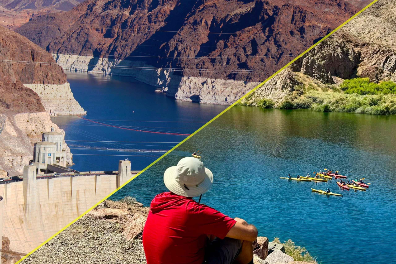 Scenisk flykt: Guidad kajakpaddling + Hoover Dam rundvandring