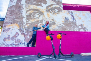 Sessão de fotos de arte de rua 📸💕🛴 Passeio de scooter e almoço com churrasco