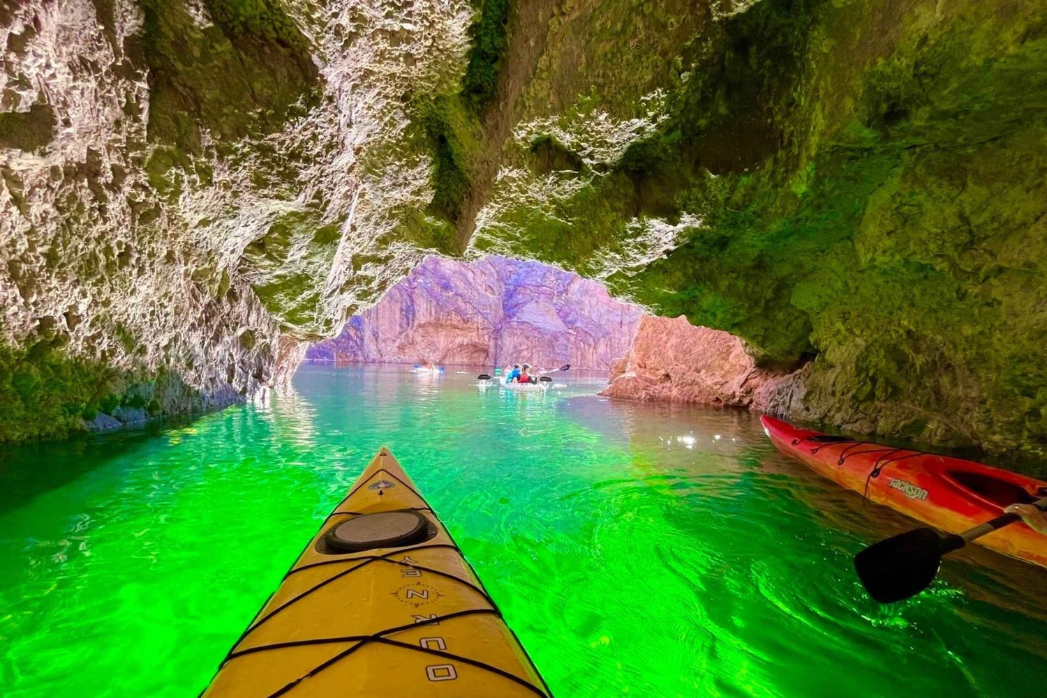 Willow Beach: Emerald Cave Sunset Tour w/ Campfire & Dinner