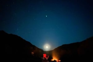 Willow Beach: Excursão ao pôr do sol na Caverna Esmeralda com fogueira e jantar