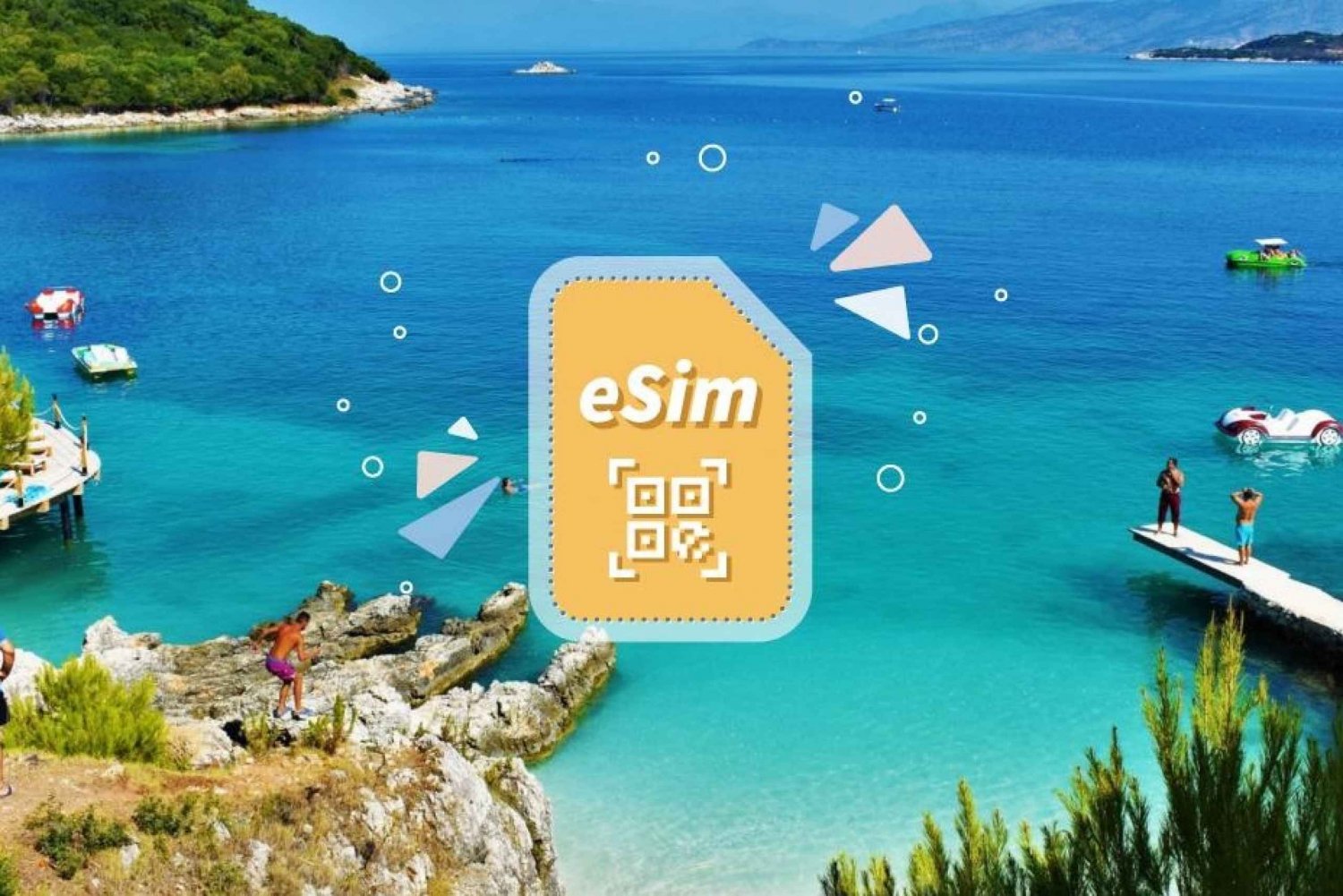 Albania/Europa: Plan taryfowy eSim na transmisję danych w sieci komórkowej