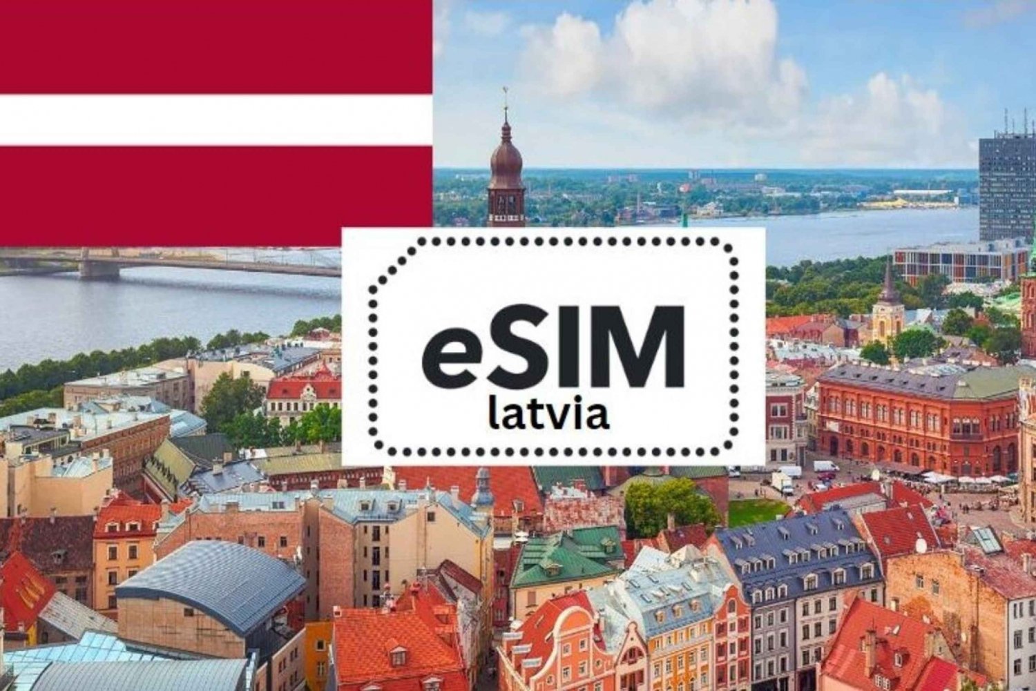 eSIM Letônia Dados ilimitados