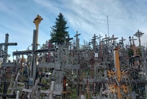 From (Riga) Jelgava train station: hill of crosses, Rundale