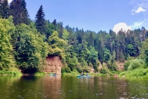 From Riga: Full-Day Scenic Gauja River Valley Kayaking Trip