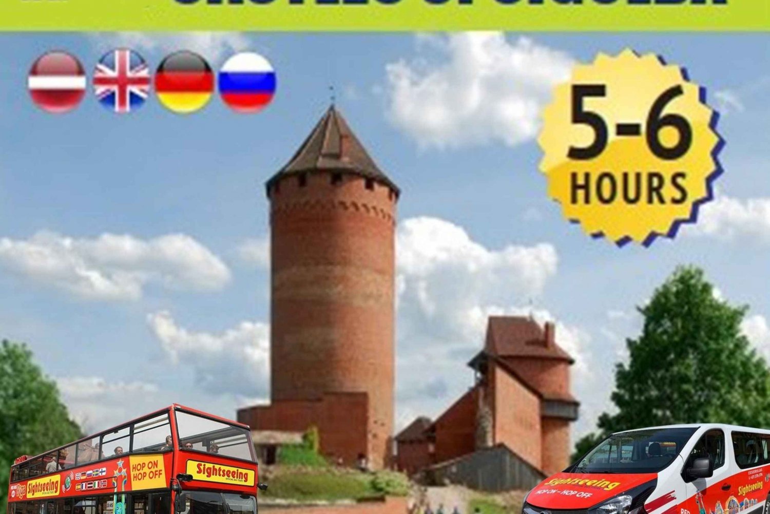 De Riga: tour de 1 dia com áudio pelos castelos de Sigulda