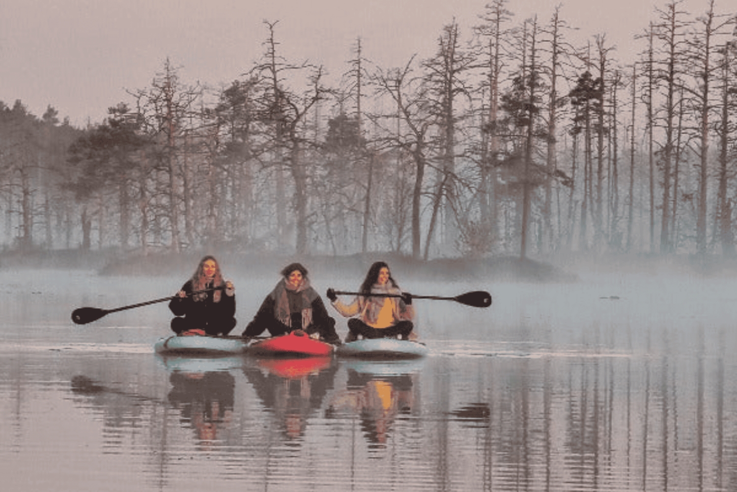 From Riga: Sunrise SUP Tour with Pick-Up at Cenas Tīrelis