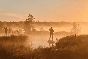 From Riga: Sunrise SUP Tour with Pick-Up at Cenas Tīrelis