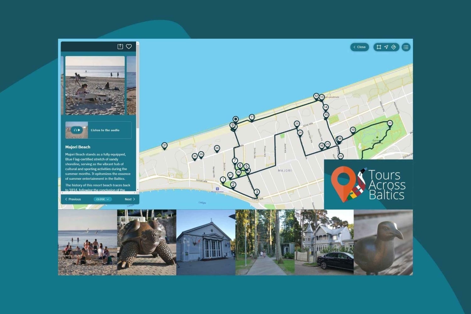 Audioguide-tur i Jūrmala centrum