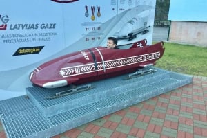 Latvia Bobsleigh and luge track ride experience (Summer Bob)