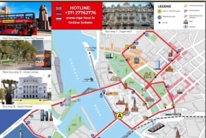 Riga : 1 journée de visite en bus à arrêts multiples