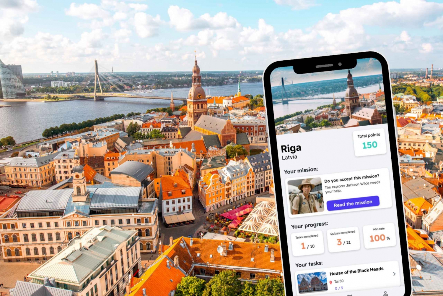 Riga : jeu d'exploration de la ville et visite guidée sur votre téléphone