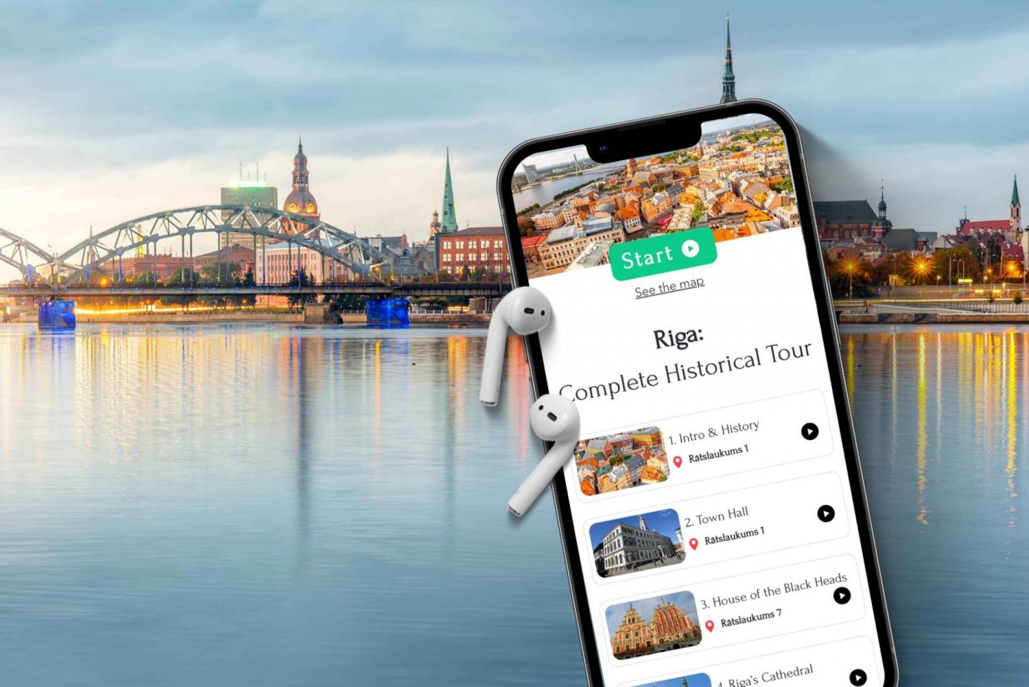 Riga: Complete English Self-guided Audio Tour on your Phone