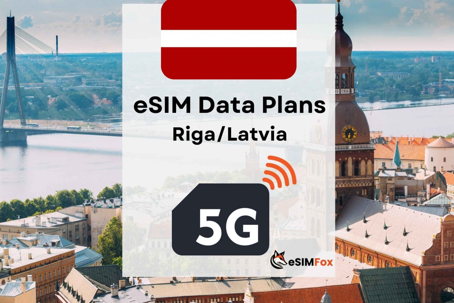 Riga: eSIM Internet Data Plan for Latvia high-speed