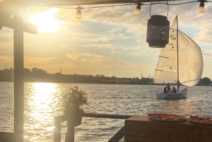 Riga: terraço com churrasqueira flutuante