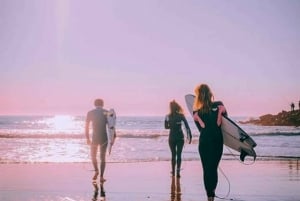 Costa da Caparica: Surfstunde bei Sonnenuntergang