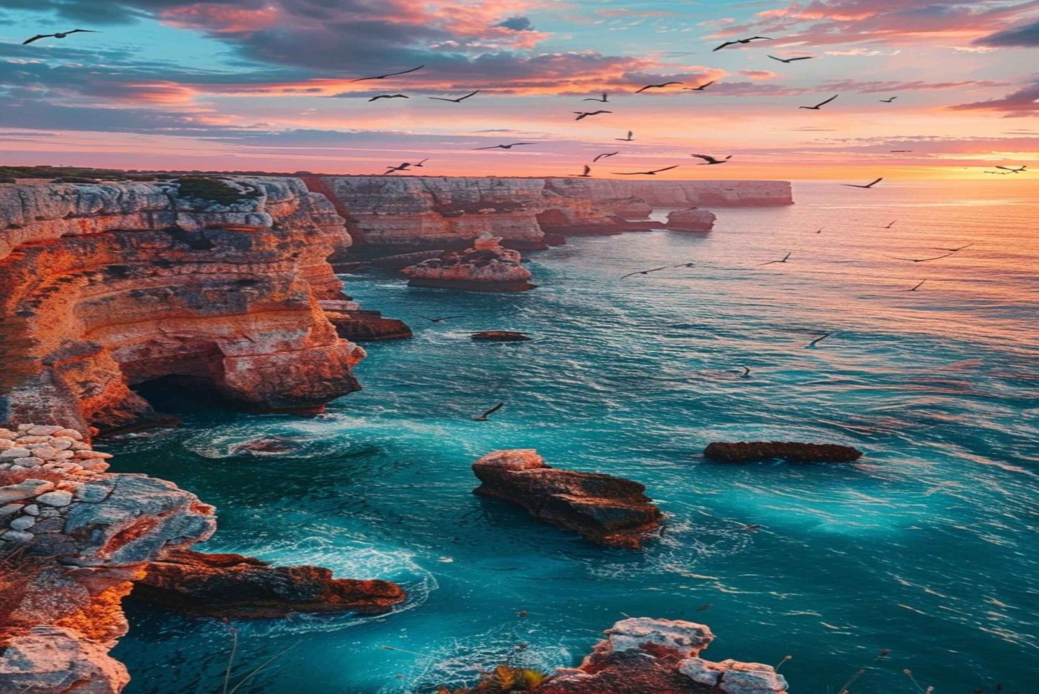 Från Lissabon till Algarve dagsutflykt med Benagil Cave.