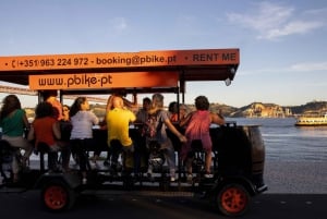 Fun beer bike by the seafront in Lisbon