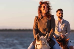 Horseback Riding on the Beach at Sunset