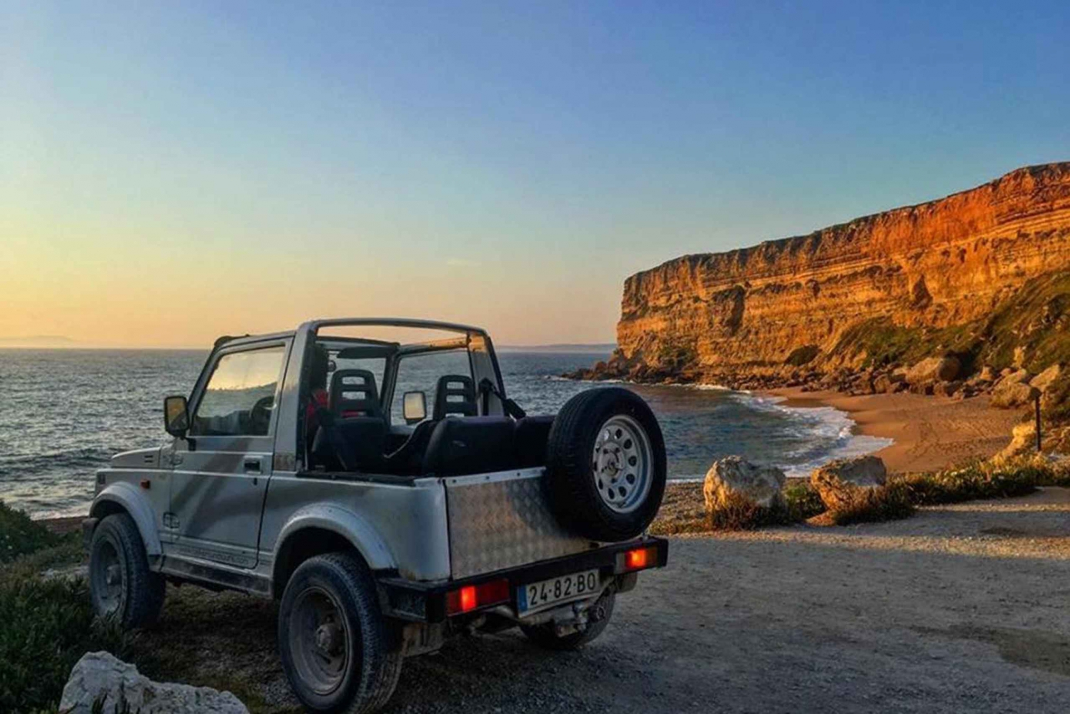 Jeep tour to Espichel Cape Mysteries and Wild Beaches