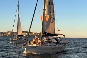Lisboa:Passeio à vela ao pôr do sol no rio Tejo com welcome drink