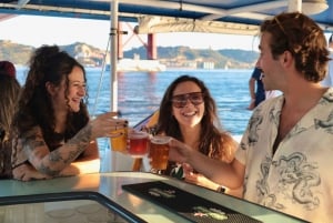 Lisbon: Boat Party Day, Sunset, or Night w/ Music & Open Bar