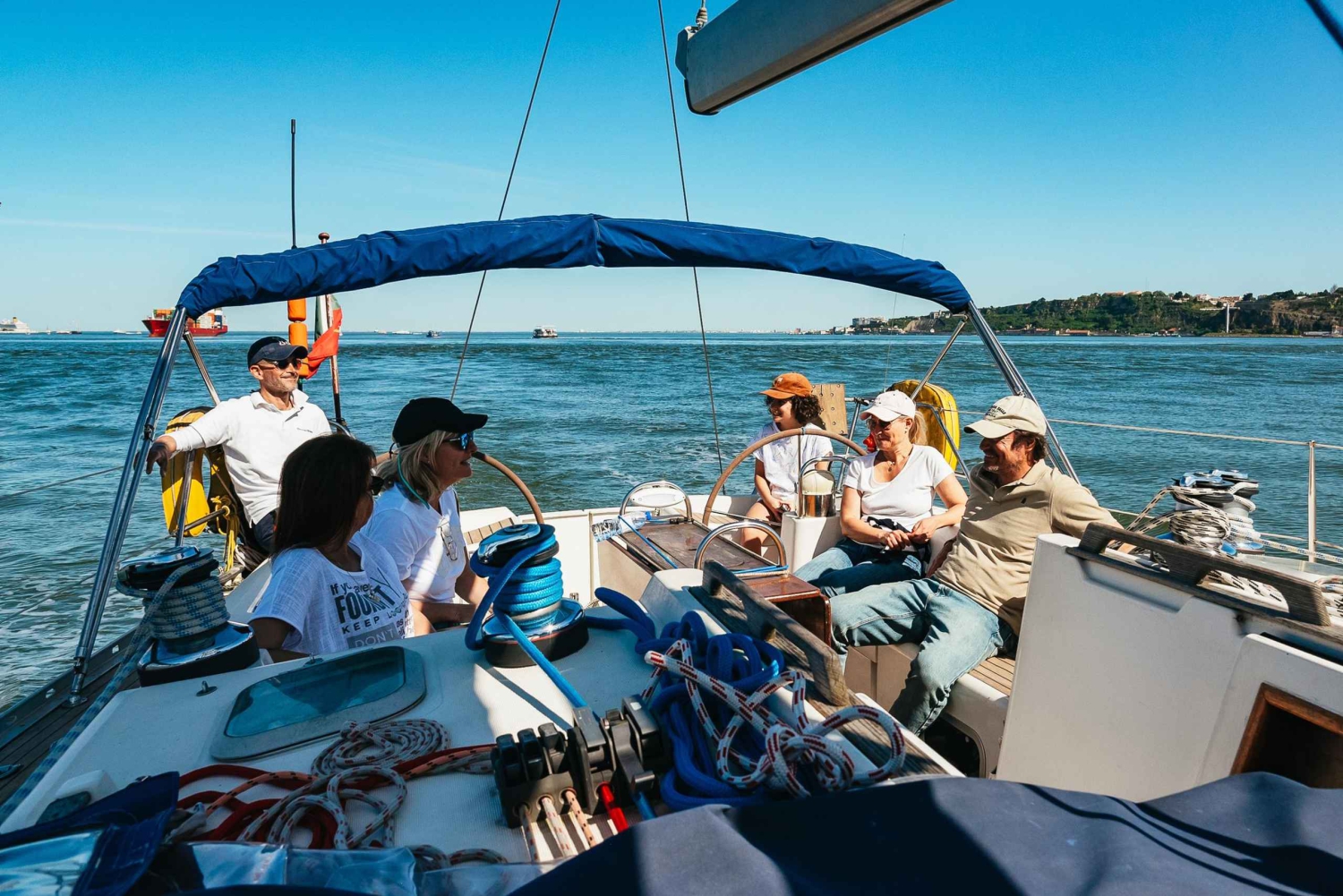 Lisbon: City Skyline Sailboat Cruise with Drink and Snacks