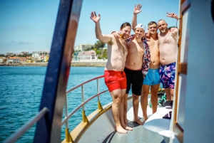 Lisbon: Cruise to the Beach with BBQ, Open Bar and Music