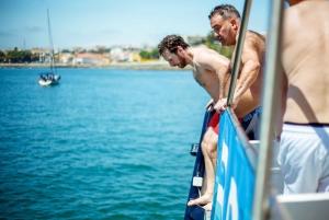 Lisbon: Cruise to the Beach with BBQ, Open Bar and Music