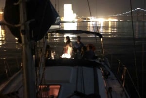 Lisbon: Luxury Sailboat Cruise at Night