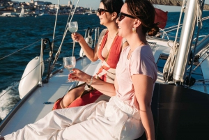 Lisbon: Sunset Sailboat with Open Bar