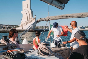Lisbon: Sunset Sailboat with Open Bar