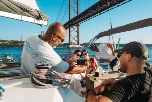 Lisbon: Sunset Sailboat with Open Bar