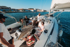 Lisbon: Sunset Sailboat with Open Bar