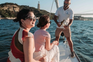 Lisbon: Sunset Sailboat with Open Bar
