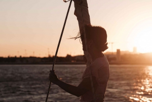 Lisbon: Sunset Sailboat with Open Bar